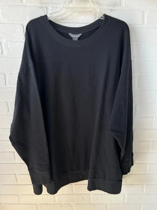 short sleeve t-shirt with subtle patterns -Sweatshirt Crewneck By Eddie Bauer In Black, Size: 3x