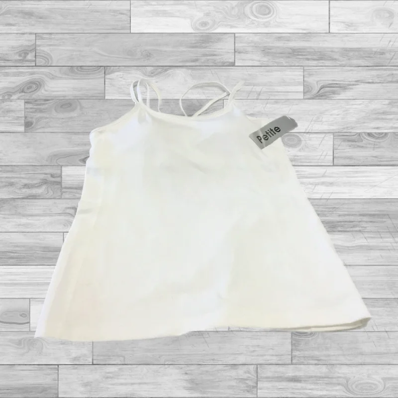 casual short sleeve t-shirt for business meetings -Tank Top By Talbots In White, Size: Petite   S