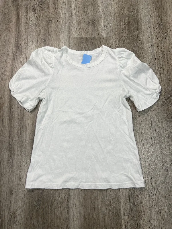 cool short sleeve t-shirt for school -Top Short Sleeve Basic By A New Day In White, Size: Xs