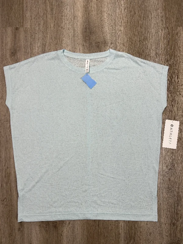 short sleeve shirt for the gym and workout -Top Short Sleeve Basic By Athleta In Blue, Size: Xs