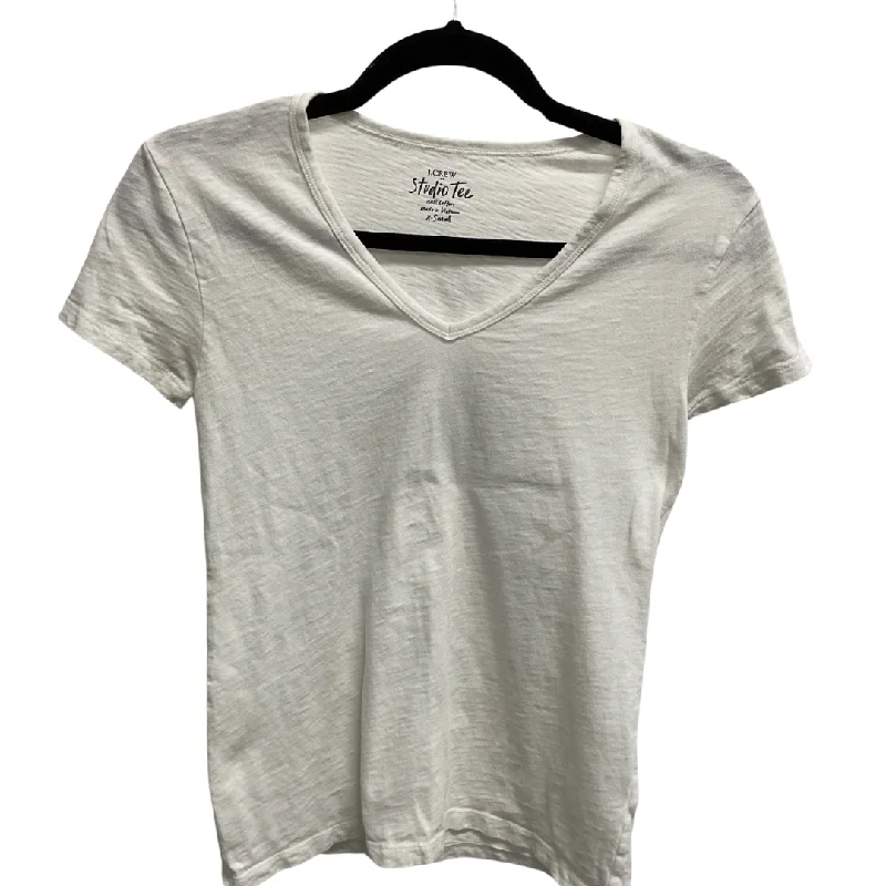 short sleeve shirt for the gym and workout -Top Short Sleeve Basic By J. Crew In White, Size: Xs