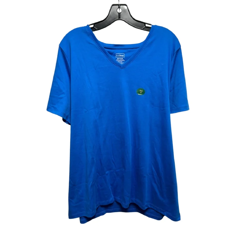 short sleeve t-shirt for chic casual looks -Top Short Sleeve Basic By L.l. Bean In Blue, Size: 2x