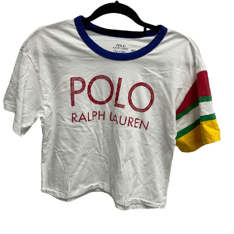 short sleeve hoodie t-shirt for women -Top Short Sleeve Basic By Polo Ralph Lauren In White, Size: S