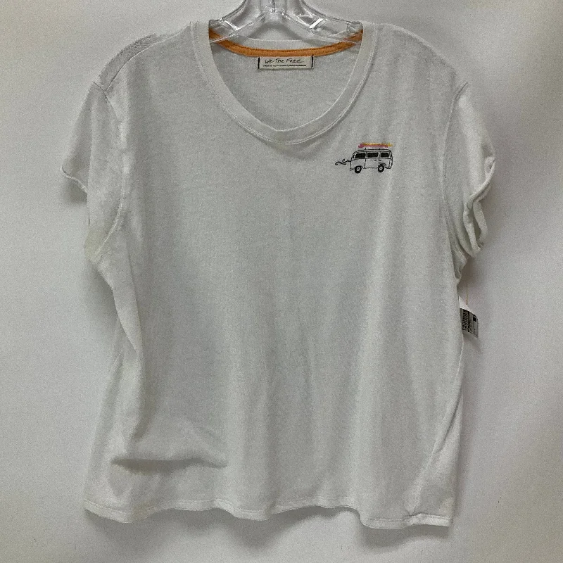 short sleeve hoodie t-shirt for women -Top Short Sleeve Basic By We The Free In White, Size: M