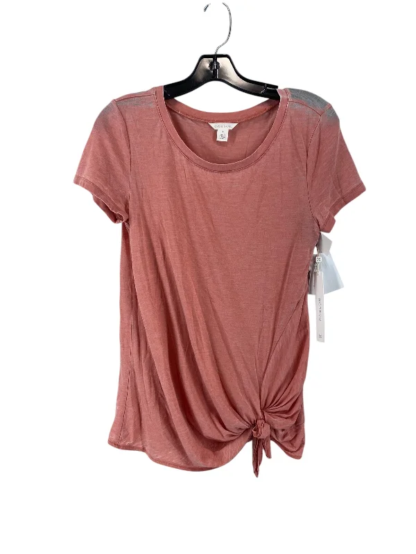 short sleeve hoodie t-shirt for women -Top Short Sleeve By Caslon In Pink, Size: S