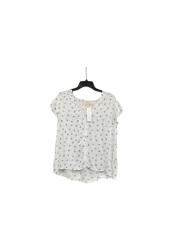 short sleeve shirt with animal designs -Top Short Sleeve By Cloth & Stone In White, Size: M