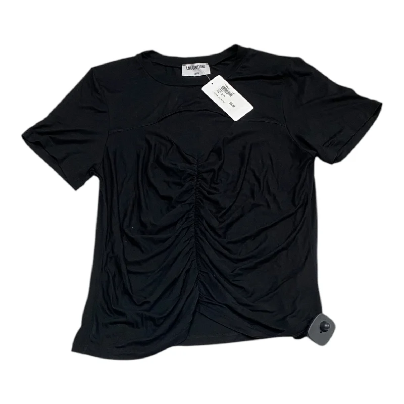 casual graphic short sleeve shirt for men -Top Short Sleeve By LNA CLOTHING In Black, Size: M