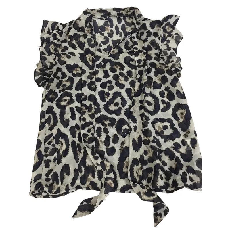 comfortable short sleeve t-shirt for lounging -Top Short Sleeve By Shein In Animal Print, Size: S