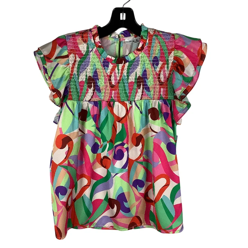 fashionable short sleeve shirt for everyday wear -Top Short Sleeve By Thml In Multi-colored, Size: Xs