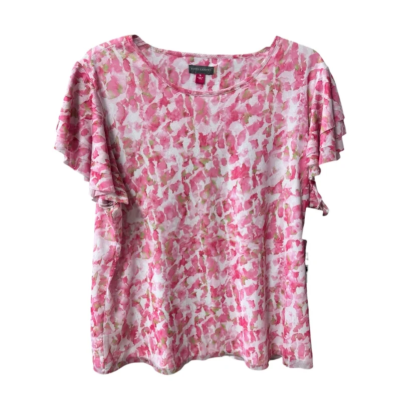 athletic short sleeve shirt for running -Top Short Sleeve By Vince Camuto In Pink, Size: Xl