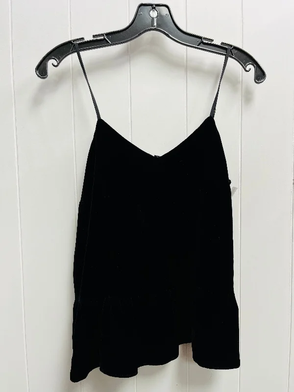 short sleeve cotton shirt with creative print -Top Sleeveless Basic By J. Crew In Black, Size: 6