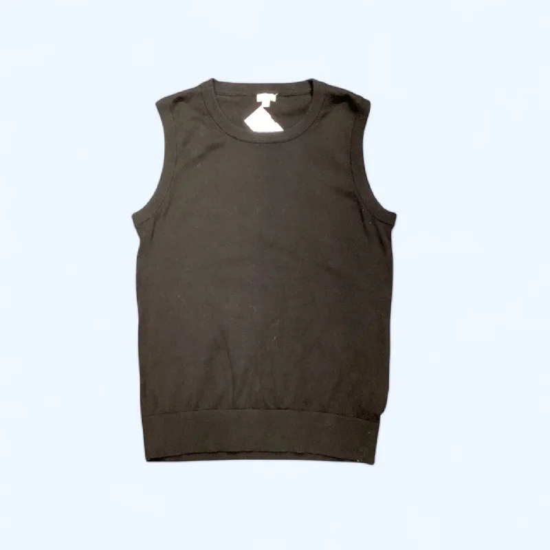 summer short sleeve t-shirt for running -Top Sleeveless Basic By J. Crew In Black, Size: S