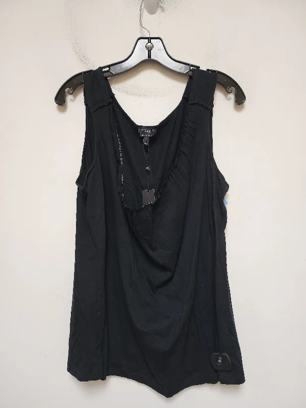 fashionable short sleeve shirt for everyday wear -Top Sleeveless By Talbots In Black, Size: Xl