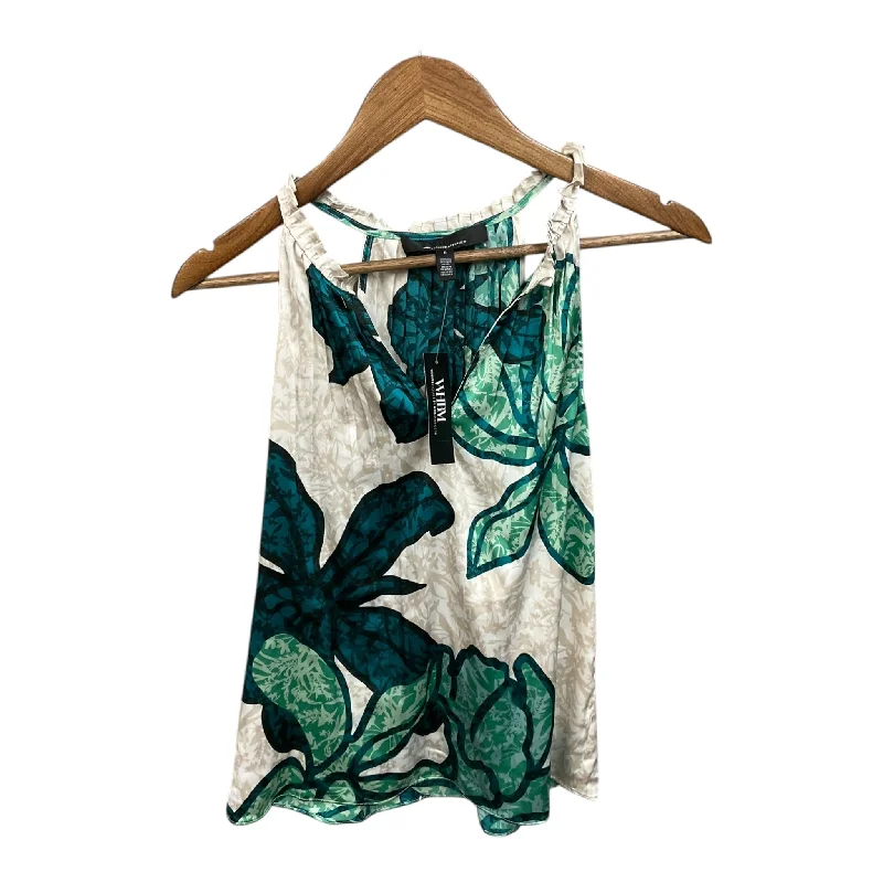 soft cotton short sleeve t-shirt for everyday wear -Top Sleeveless By White House Black Market In Floral Print, Size: Xs