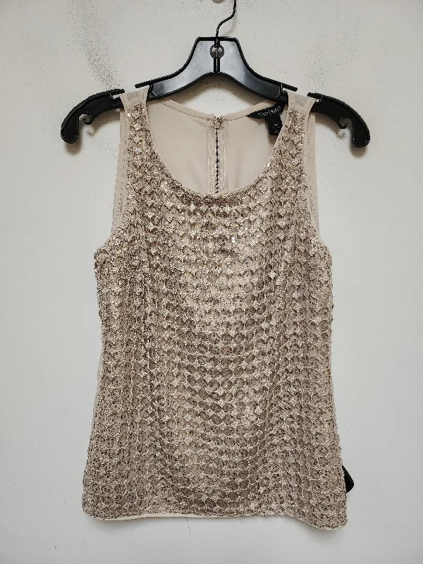 summer-ready graphic short sleeve t-shirt -Top Sleeveless By White House Black Market In Tan, Size: Xs