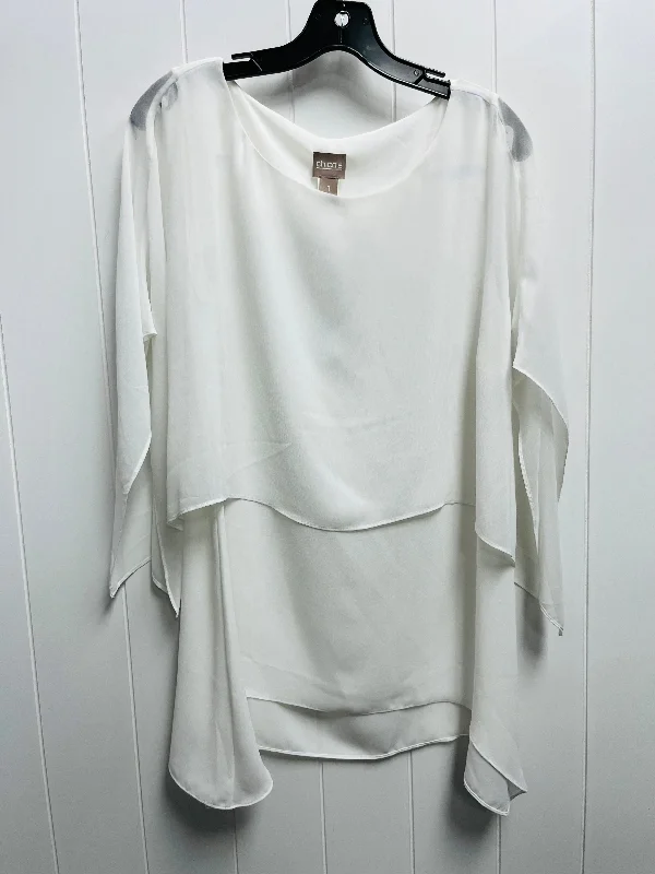 loose fit short sleeve t-shirt for everyday use -Tunic Short Sleeve By Chicos In White, Size: M