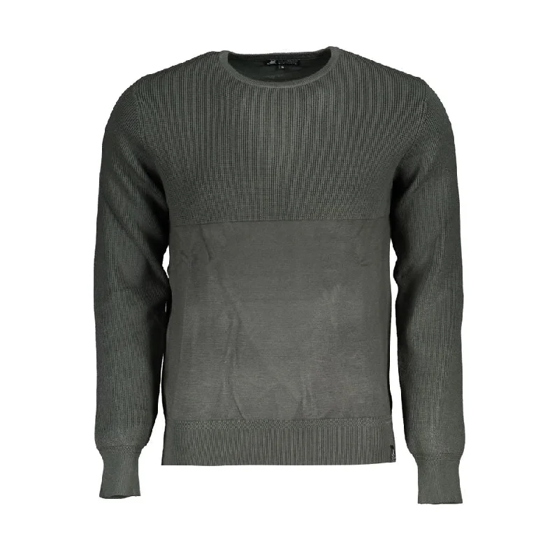 patterned sweater for winter-U.S. Grand Polo Classic Crew Neck Sweater with Contrast Men's Details