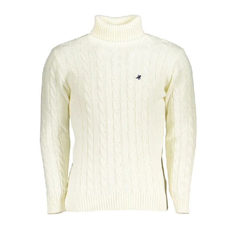 merino wool sweater-U.S. Grand Polo Elegant Turtleneck Sweater with Embroide Men's Logo