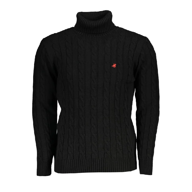 women's knit sweater for casual wear-U.S. Grand Polo Elegant  Turtleneck Twisted Men's Sweater