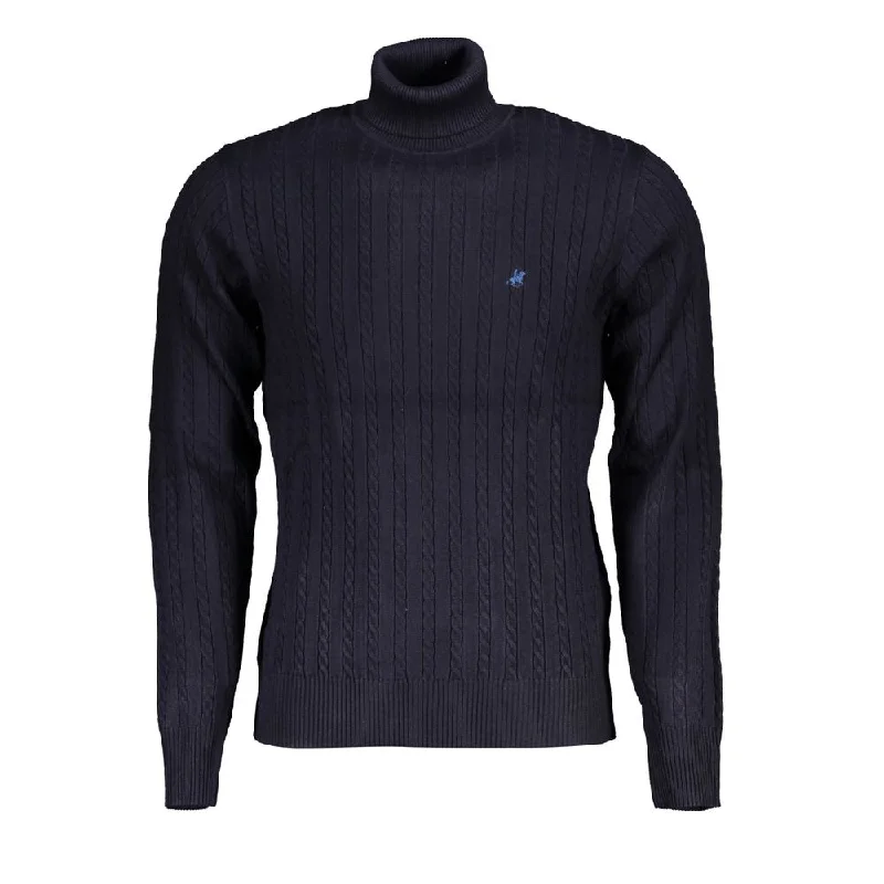 classic knit sweater for men-U.S. Grand Polo Elegant Turtleneck Twisted Neck Men's Sweater