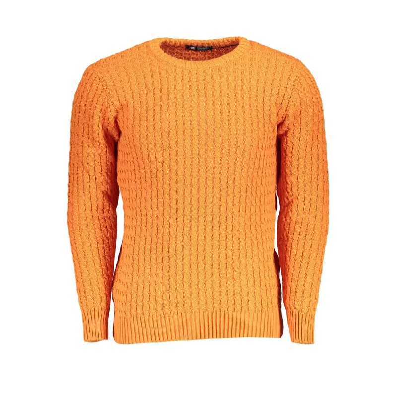 relaxed fit sweater for men-U.S. Grand Polo Elegant Twisted Crew Neck  Men's Sweater