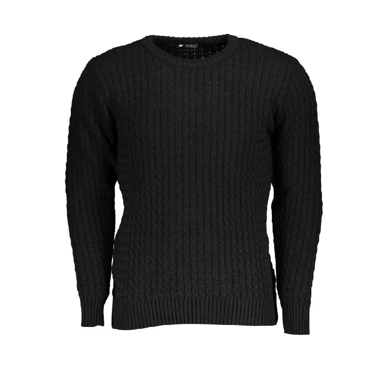 wool sweater with zipper-U.S. Grand Polo Twisted Crew Neck Classic Men's Sweater