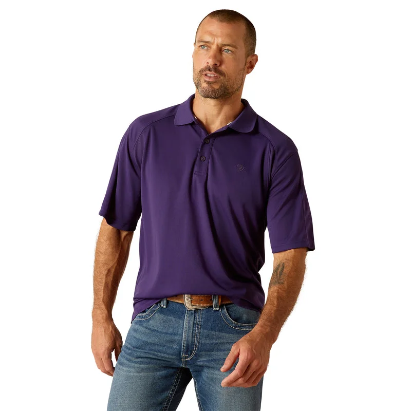 short sleeve t-shirt with retro print -'Ariat' Men's AC Polo - Purplavy