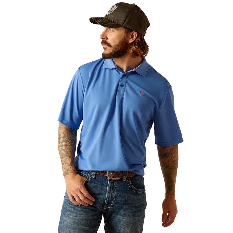 graphic short sleeve shirt with slogans -'Ariat' Men's Tek Polo - Seascape