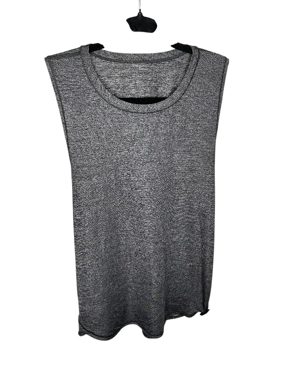 soft short sleeve t-shirt for casual wear -Athletic Tank Top By Lululemon In Grey, Size: M