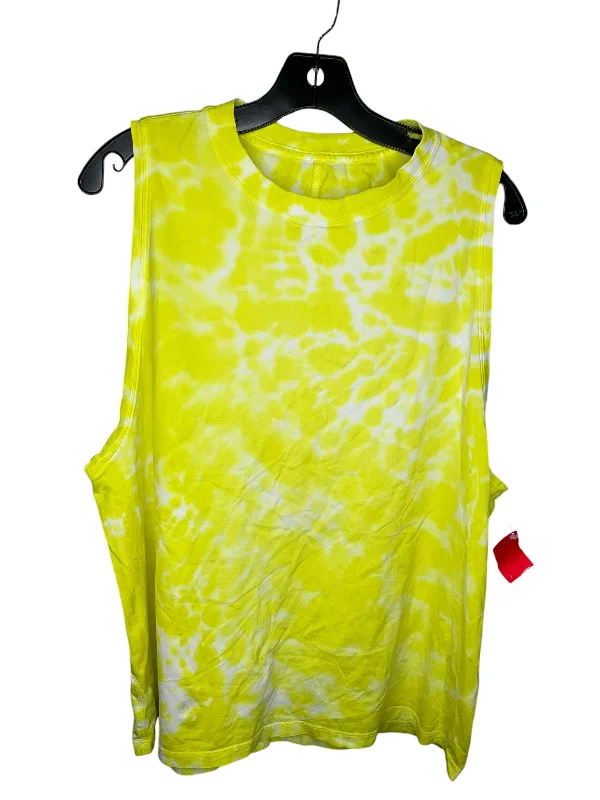 colorful short sleeve shirt for vacation -Athletic Tank Top By Lululemon In Yellow, Size: L