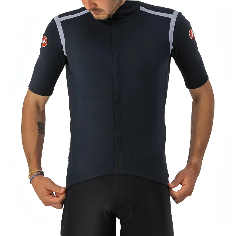 short sleeve shirt with fashionable prints -Castelli Gabba ROS Short Sleeve Mens Cycling Jersey - Black