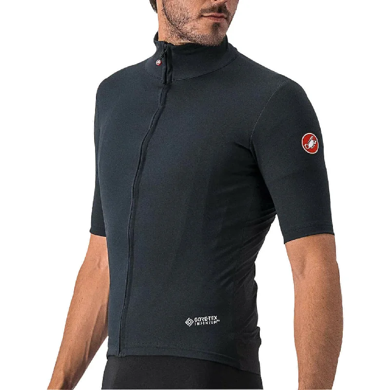 loose fit short sleeve t-shirt for everyday use -Castelli Perfetto RoS Light Short Sleeve Mens Cycling Jersey - Black