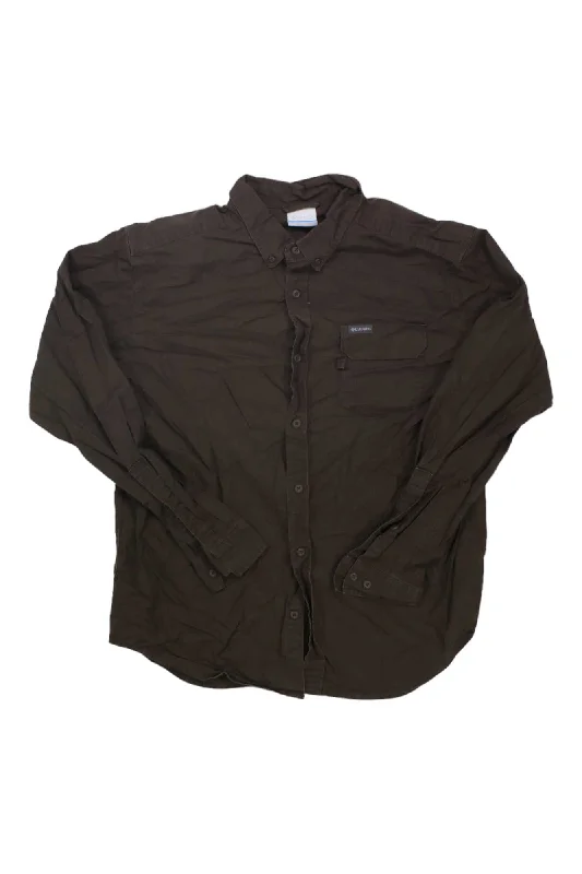 men’s black button down shirt -Columbia Mens Rapid Rivers Ripstop Woven Long Sleeve