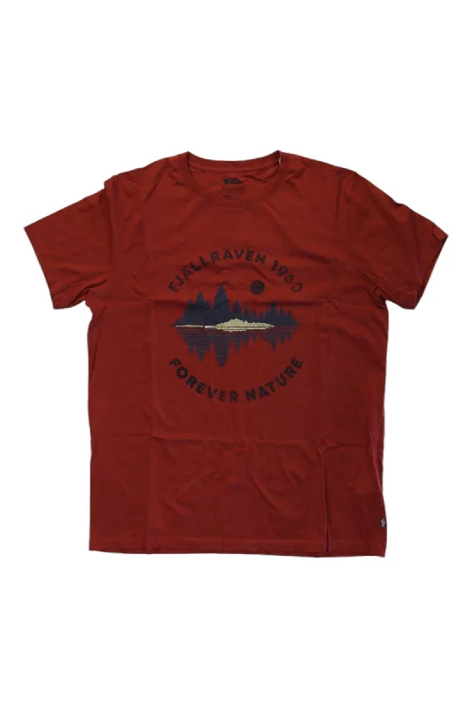 men’s white shirt with black tie -Fjallraven Men's Forest Mirror T-Shirt