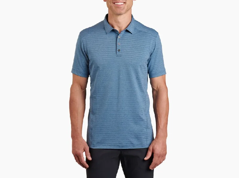 short sleeve t-shirt for casual outfits -'Kuhl' Men's Airkuhl™ Polo - Marin Blue