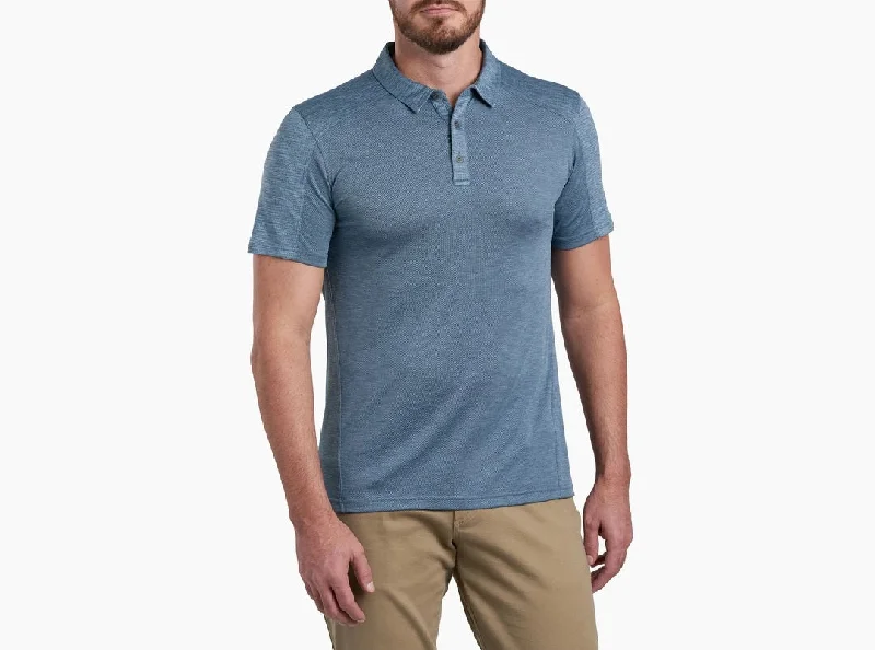 athletic short sleeve shirt for running -'Kuhl' Men's Engineered™ Polo - Blue Cove