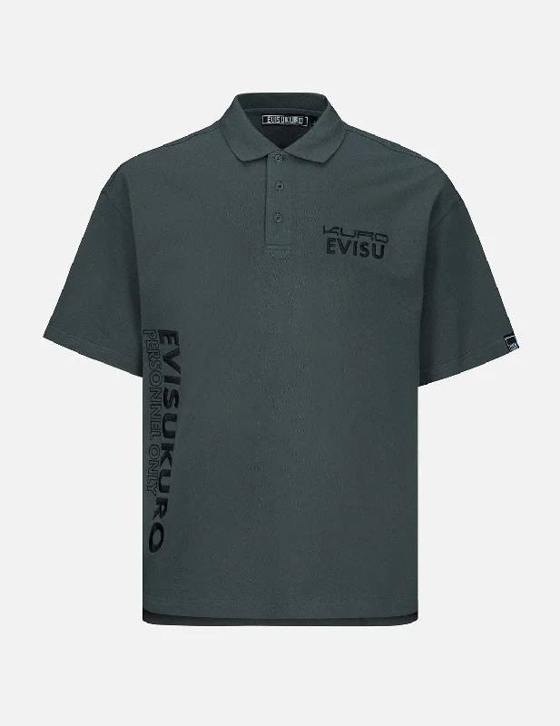 printed short sleeve polo for men -Logo Embroidery Polo Shirt