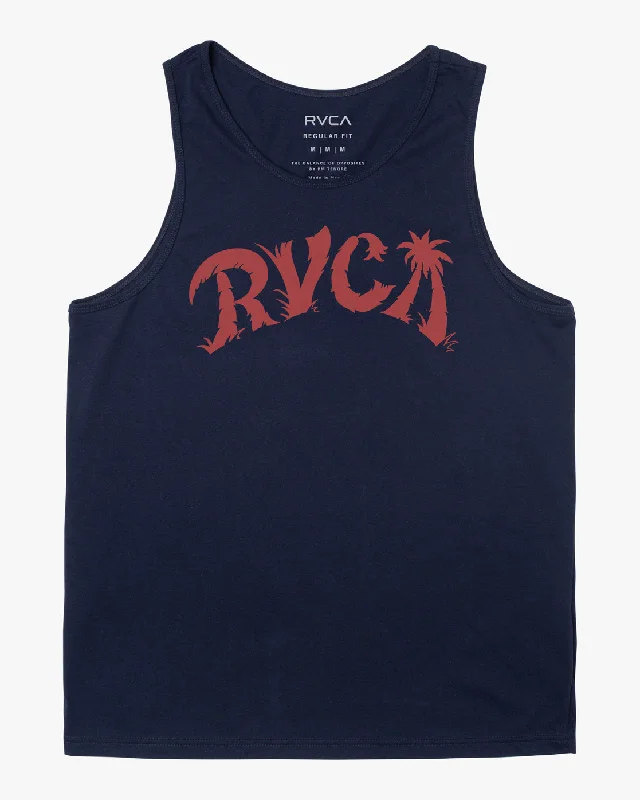 high-performance short sleeve t-shirt for sports -Lost Island Tank Top - Navy Marine