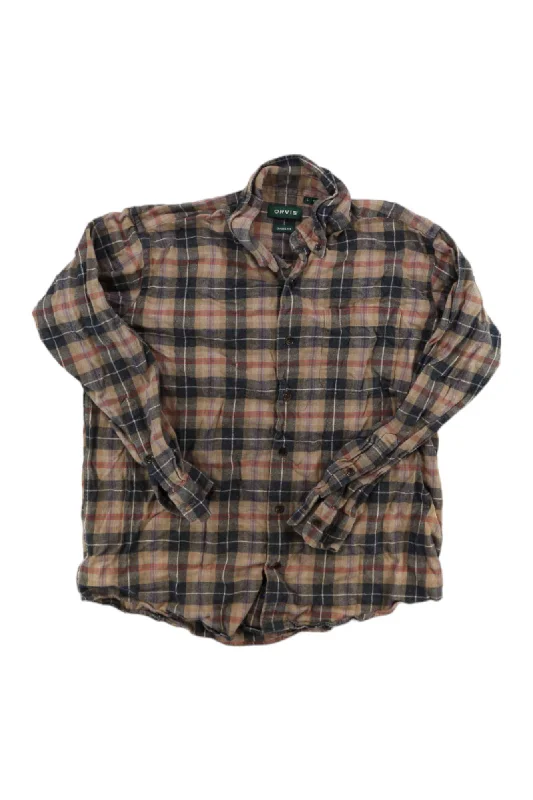 oversized flannel shirt -Mens Orvis Long Sleeve Button Up Top