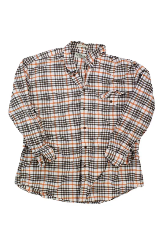 cream orange brown plaid:#f4f1ec