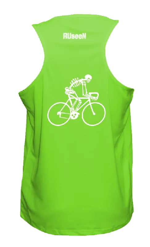 short sleeve polo for casual workwear -Men's Reflective Tank Top - Road Bike Skeleton