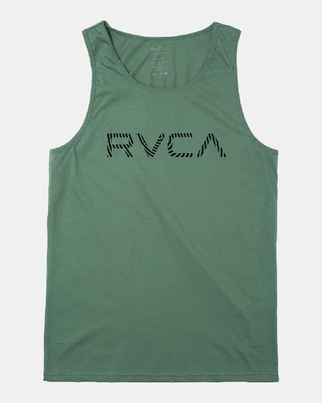 summer short sleeve workout shirt -Radar Tank Top - Spinach