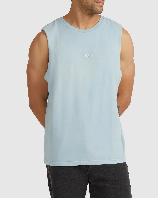 high-quality cotton short sleeve t-shirt -RVCA Smalls Muscle Tank Top - Scrub