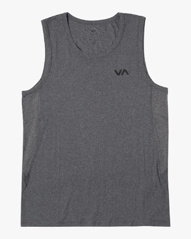 comfortable fit short sleeve workout t-shirt -Sport Vent Tank Top - Charcoal Heather