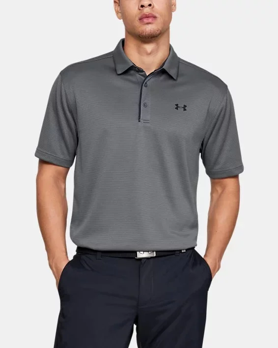 soft cotton short sleeve t-shirt for everyday wear -'Under Armour' Men's Tech Polo - Graphite