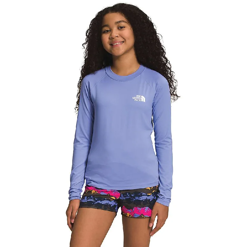 short sleeve shirt with print -The North Face Girls' Amphibious LS Sun Tee