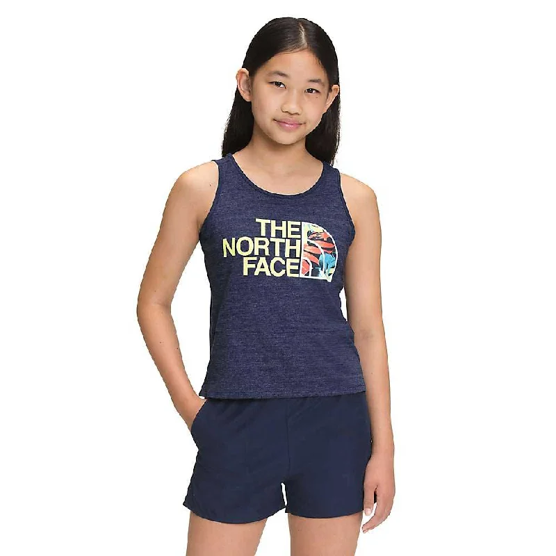 short sleeve hoodie t-shirt for women -The North Face Girls' Tri-Blend Tank