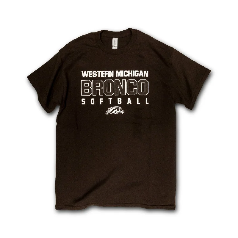 breathable short sleeve t-shirt for men -Broncos Softball Tee