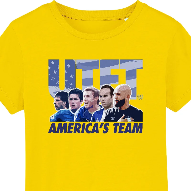 cool print short sleeve shirt for women -America's Team Kids Tee