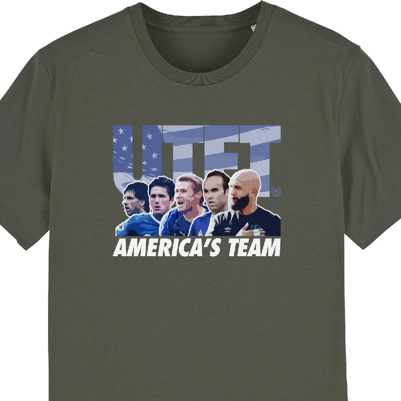 colorful short sleeve shirt for vacation -America's Team Tee